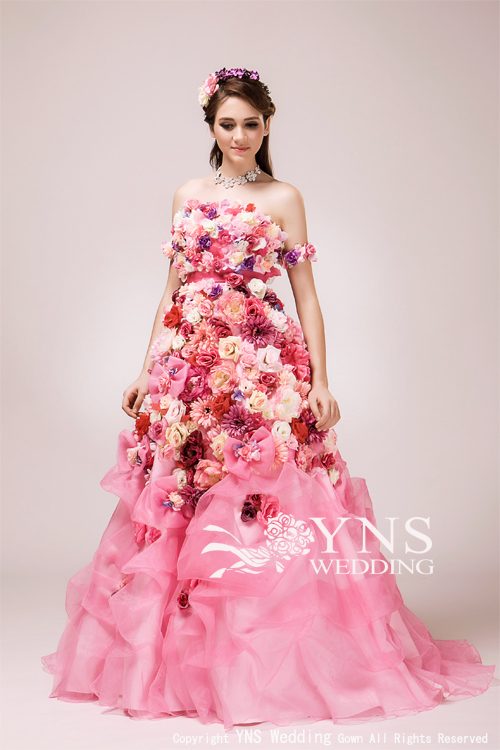ysn wedding カラードレス　ウェディングドレスレディース