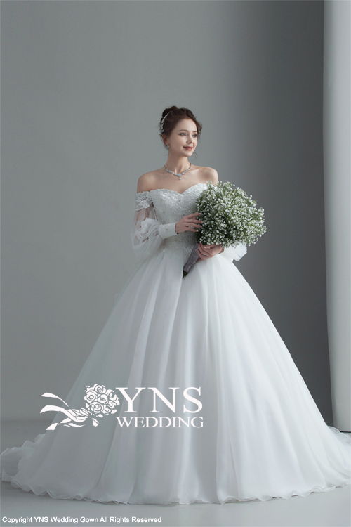 YNS WEDDING ウェディング ドレス チュール 低身長 小さめ 〜 5号